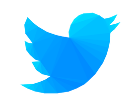 Twitter Logo in Polyart