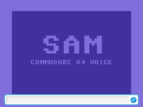 Text to Speech - C64 SAM
