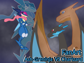 GRENINJA VS CHARIZARD FANART!!! pokemon!
